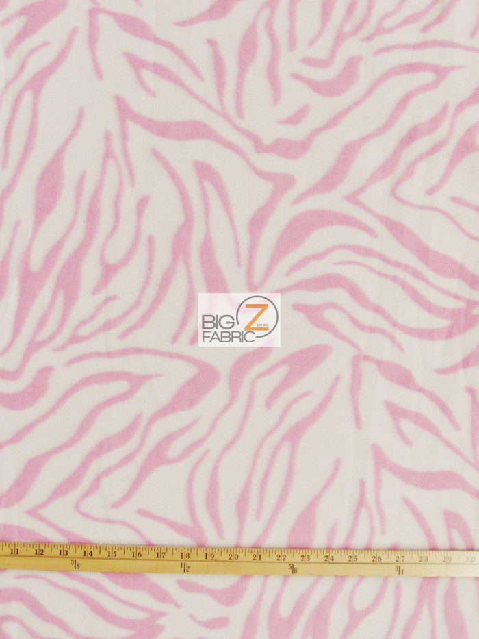fleece pink zebra print 